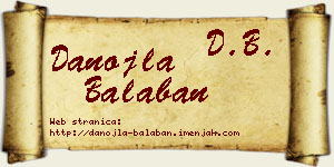 Danojla Balaban vizit kartica